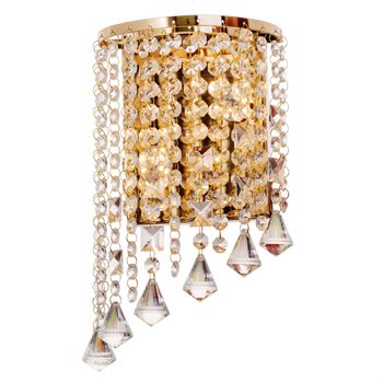 Carolina Electrical Supply Company | close up of a crystal chandelier with diamond shaped glass pieces hanging from it